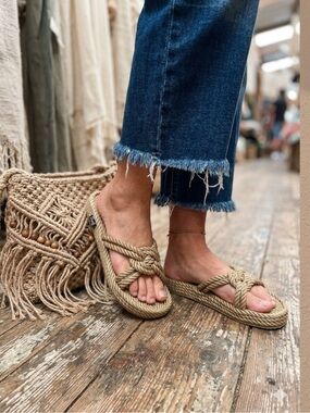 Nomadic State of Mind The Slip On - The Original Rope Sandals, boho handmade NWT